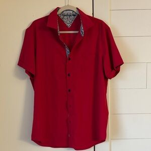 Red Short Sleeve Men's Shirt